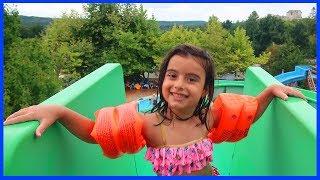 DEV SU KAYDIRAKDA AQUAPARK KEYFİ, RÜYA TEK BAŞINA SU KAYDIRAĞINDAN KAYDI