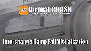 Truck falls off overpass in Zoo Interchange  | A Virtual CRASH 5 Visualization