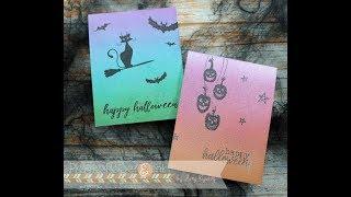 Picket Fence Ink Blended Halloween Cards | AmyR 2018 Halloween Series 13