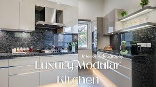 Luxury Modular Kitchen Tour | Commercial Interior Videography | Trendy Kitchen Ideas