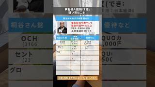 桐谷さん銘柄7選 狙い目はコレ！