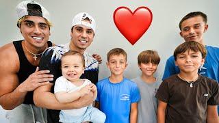 MINI DOBRE BROTHERS MEET THEIR NEW BABY BROTHER!