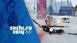 Crazy Photo Finish In Men's Ski Cross Quarter-Final | Sochi 2014 Winter Olympics