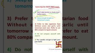 #Shorts : Some General tips for NEET 2023 by Dr. Tanmoy Biswas (Ph.D) #neet #neet2023