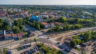 Gostynin. Budowa ronda w przebiegu DW 573 i DW 265.