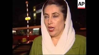 UK: BENAZIR BHUTTO COMMENTS ON PAKISTAN ARMY COUP (2)