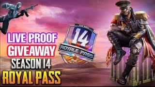 ROYAL PASS GIVEAWAY WITH LIVE PROOF SEASON 14   TDM. || PUBG MOBILE ID【5317500530】|| S14 RP