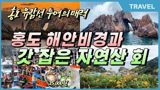 죽기전에 꼭 가봐야 할, 섬 전체가 천연기념물 섬, "해외보다 더 멋진 홍도의 숨겨진 매력과 절경" 홍도 유람선 투어 #원추리꽃, #홍도여행, #유람선투어,