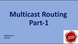 Multicast Routing Part 1 Multicast Basics Multicast IP addressing