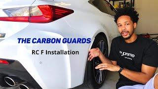 Lexus RC F Carbon Fiber Mud Guard Installation - The Carbon Guards