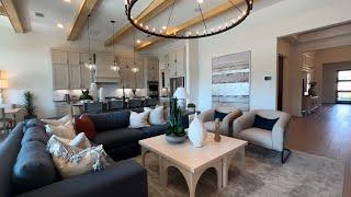 Stunning Single Story Home Tour with so Many Beams!    Model Home Tour