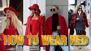 Classic color combinations to look chic️ how to wear red