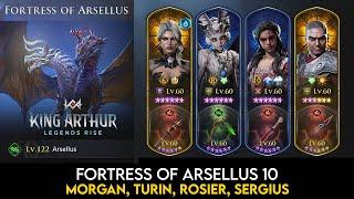 Arsellus 10 vs Morgan, Turin, Rosier, Sergius | King Arthur Legends Rise Guide