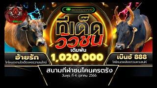เดิมพัน1,020,000 บ.โคโหนดงามใจเด็ดเพชรวาเลนไทน์ (อ้ายรัก) VS โคโหนดหลังขาวมหาเสน่ห์ (ไอ้เบนซ์888)