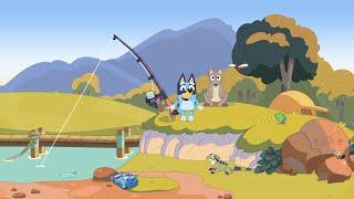 Bluey's Fishing and Camping Adventure! | Fun in Outdoor