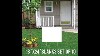 VictoryStore Corrugated Plastic White Yard Sign Blanks - Blank Lawn Decoration