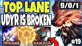 TOP LANE UDYR IS ABSOLUTELY BROKEN  BEST TOP UDYR SEASON 9 BUILD BY FAR  Bronze to Diamond Ep #19