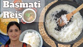 BASMATI REIS - GRUNDREZEPT - SELBER KOCHEN sehr einfach / BASMATI REIS  RICHTIG ZUBEREITEN - indisch