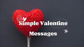 Simple Valentine Messages | Love