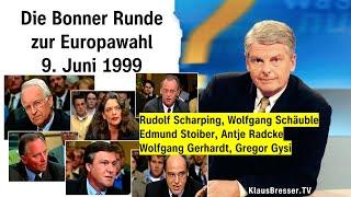 Die Bonner Runde zur Europawahl mit Klaus Bresser und Thomas Bellut vom 9. Juni 1999 (Ausschnitt)