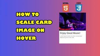 How to Scale Card Image On Hover | HTML & CSS | CodeBoyHassan