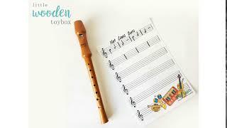 Little Wooden Toybox - Music Sheet Hot Cross Buns