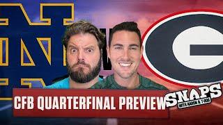 CFB Quarterfinal Predictions! UGA/ND, OhioSt/Oregon, PennSt/Boise St, Texas/ArizonaSt