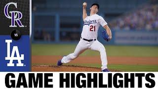 Buehler K's 11 to lead Dodgers to 5-1 win | Rockies-Dodgers Game Highlights 8/21/20