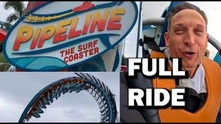 Pipeline: The Surf Coaster FULL RIDE - SeaWorld Orlando launched standup roller coaster