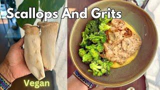 Easy Vegan Scallops & Grits Dinner | RedChef 16 Piece Ceramic Cookware Giveaway