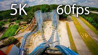 Twisted Cyclone front seat on-ride 5K POV @60fps Six Flags Over Georgia