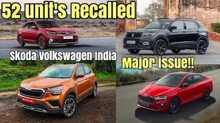 Skoda Volkswagen cars recalled in India due to manufacturing issues!!