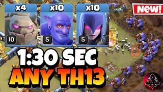 EPIC STRATEGY | Th13 Golem Bowler Witch Attack With 10 Zap Spell | Best Th13 Attack Strategy