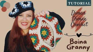 Crochet Beret/Hat with Granny Hexagonal. Step by step tutorial. Fast and easy