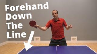 Forehand attack down the line...A simple shot to win cheap points