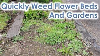 How to Quickly Weed Flower Beds and Gardens Without Being on your Hands and Knees