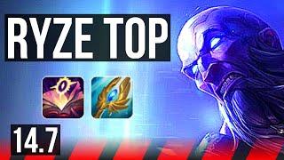 RYZE vs RENEKTON (TOP) | 13 solo kills, 17/1/2, Legendary, Rank 12 Ryze | BR Grandmaster | 14.7