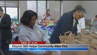 Fire doesn't stop Evangelistic Center Church helping Kansas Citians in need