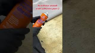 Headliner install with adhesive part 3 on a 1998-2002 Toyota Corolla #toyotacorolla #headliner #diy