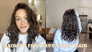 My Haircut For Wavy/Curly Hair | what to ask for and how to get rid of triangle head