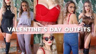 VALENTINE'S DAY OUTFIT IDEAS!  8 OUTFITS, SEXY, CUTE & COMFY. & ASOS HAUL  | EmmasRectangle