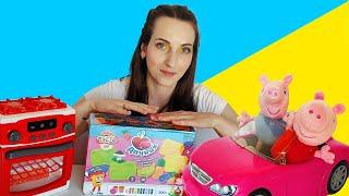 Свинка Пеппа українською, Пеппа і Джордж готують їжу з пластиліну Play Doh, відео з іграшками