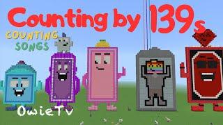 Counting by 139s Song | Minecraft Numberblocks Counting Songs for Kids | Math and Number Songs