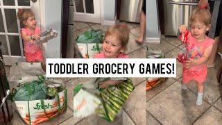 Lettuce celebrate Grocery Day! Our toddler is SO excited to unpack the grocery bags.