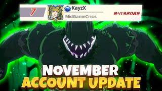 80M+ BP ACCOUNT RED BUFF GEARS ARE BROKEN!!| Account Update (November) | One Punch Man The Strongest