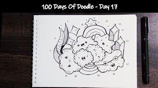 Doodle Art | Day 17 ~ 100 Days Of Doodle ~ Doodle Clouds !!