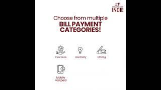 Get up to 500 INDIE Gems monthly for bill payments of ₹500 or more on select categories with INDIE!