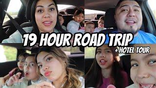 19 Hour Road Trip To Disney With Family Of 5 + Hotel Tour (Analeigha got car sick) 