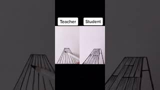 Teacher vs Student drawing challenge #drawing #art