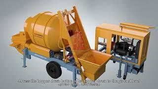 Operation and instruction of concrete mixer pump